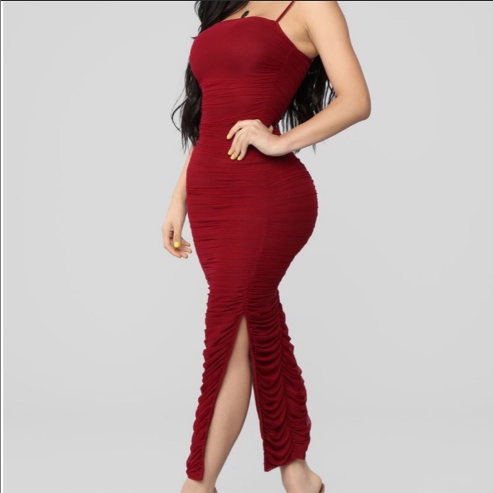 Ruched and Ready Midi Dress